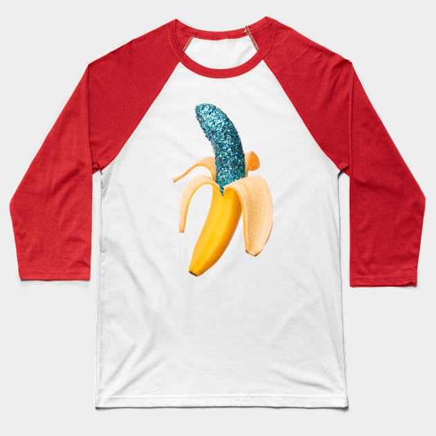Glitter banana Baseball T-Shirt by byb